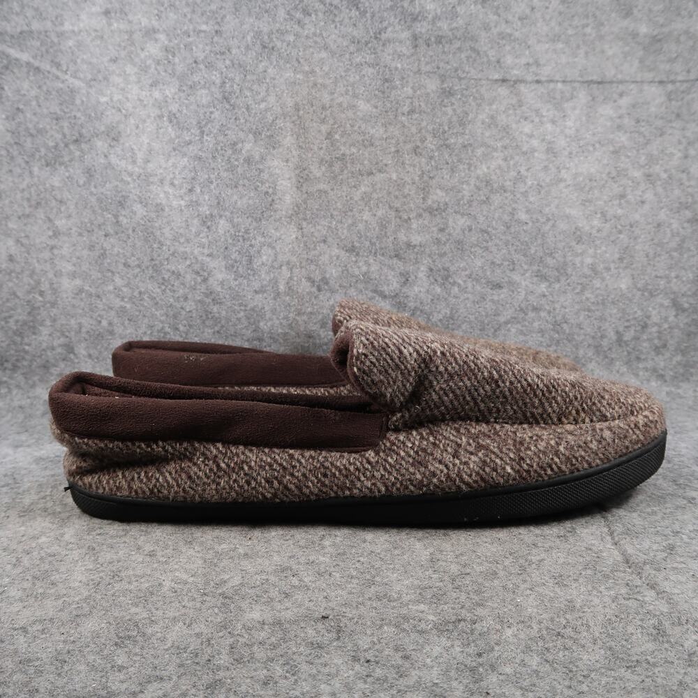 Isotoner Shoes Mens 13 Slippers Loafers Casual Slip On Comfort Lifestyle Brown